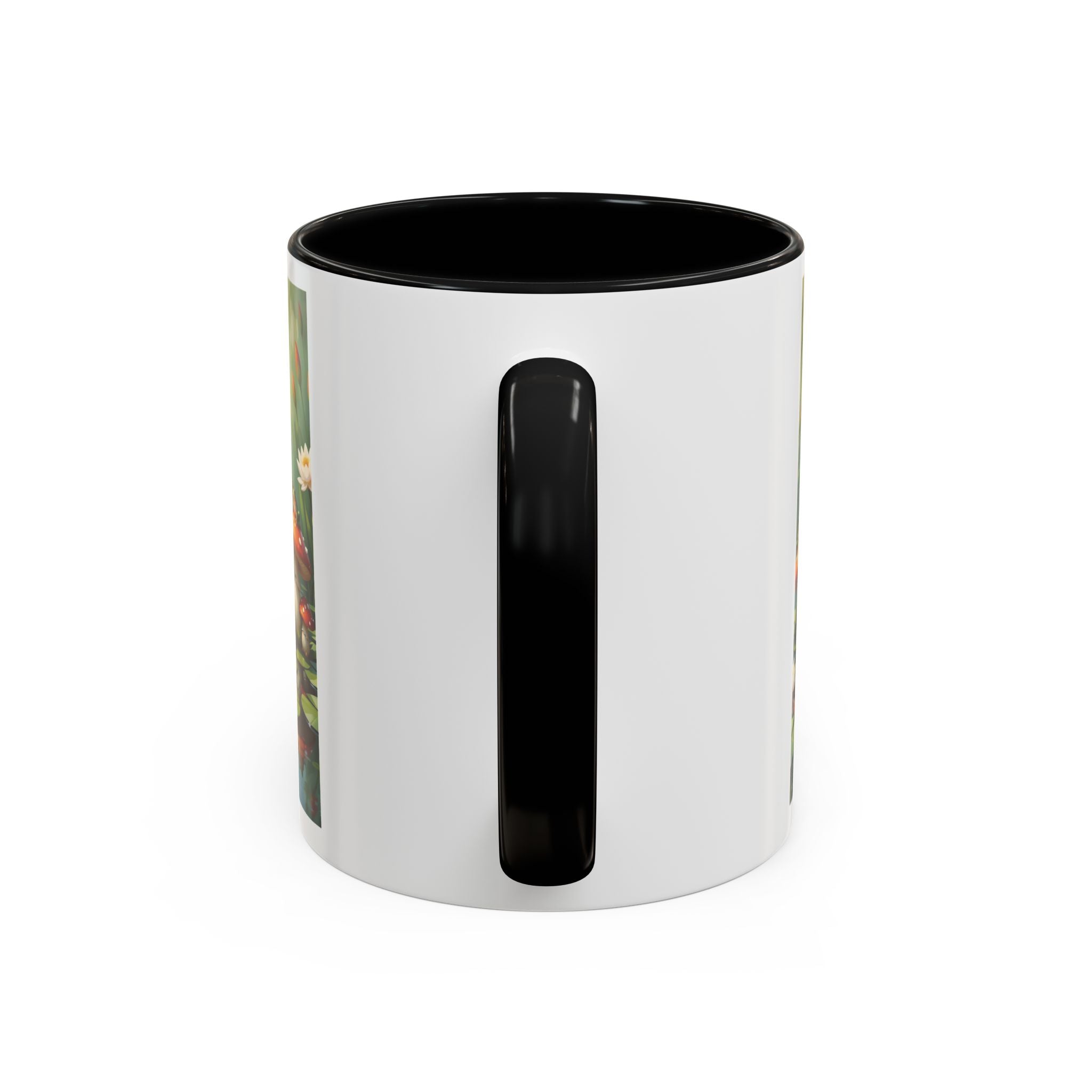 Mushroom Pond Coffee Mug — Whimsical Toadstool Accent Ceramic Mug