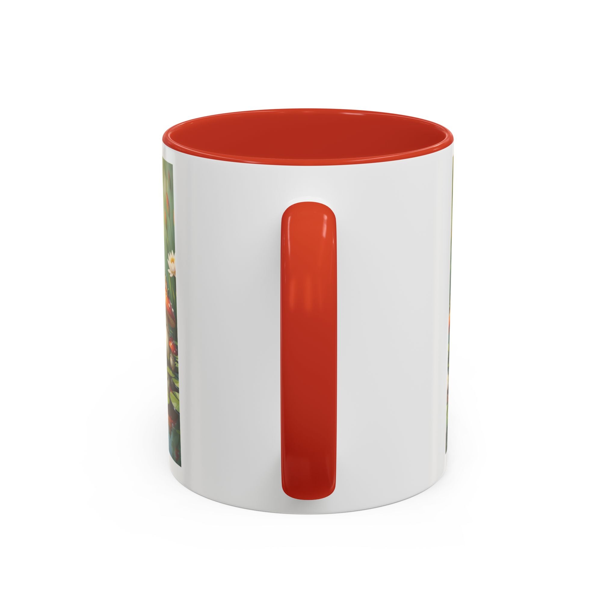 Mushroom Pond Coffee Mug — Whimsical Toadstool Accent Ceramic Mug