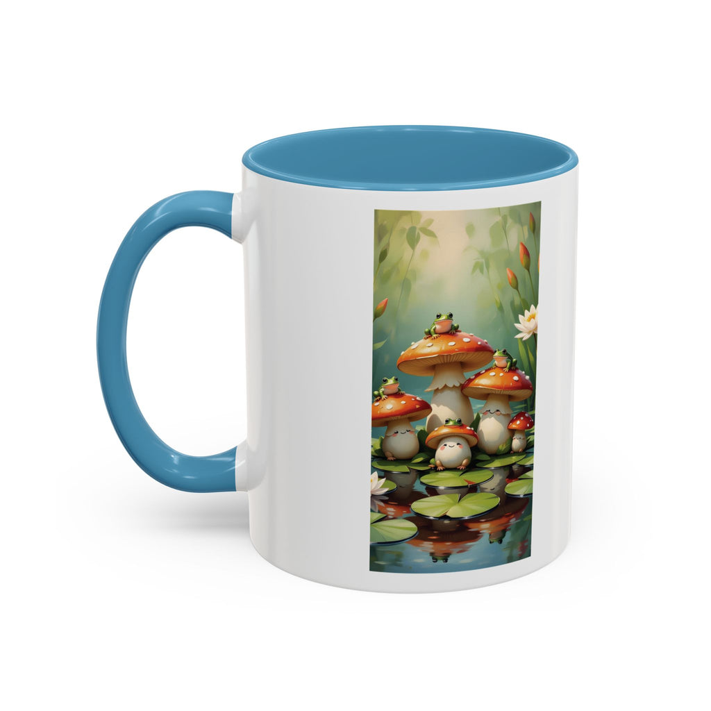 Mushroom Pond Coffee Mug — Whimsical Toadstool Accent Ceramic Mug