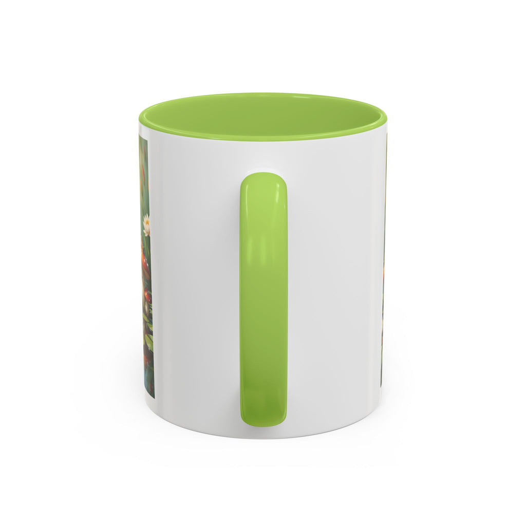 Mushroom Pond Coffee Mug — Whimsical Toadstool Accent Ceramic Mug