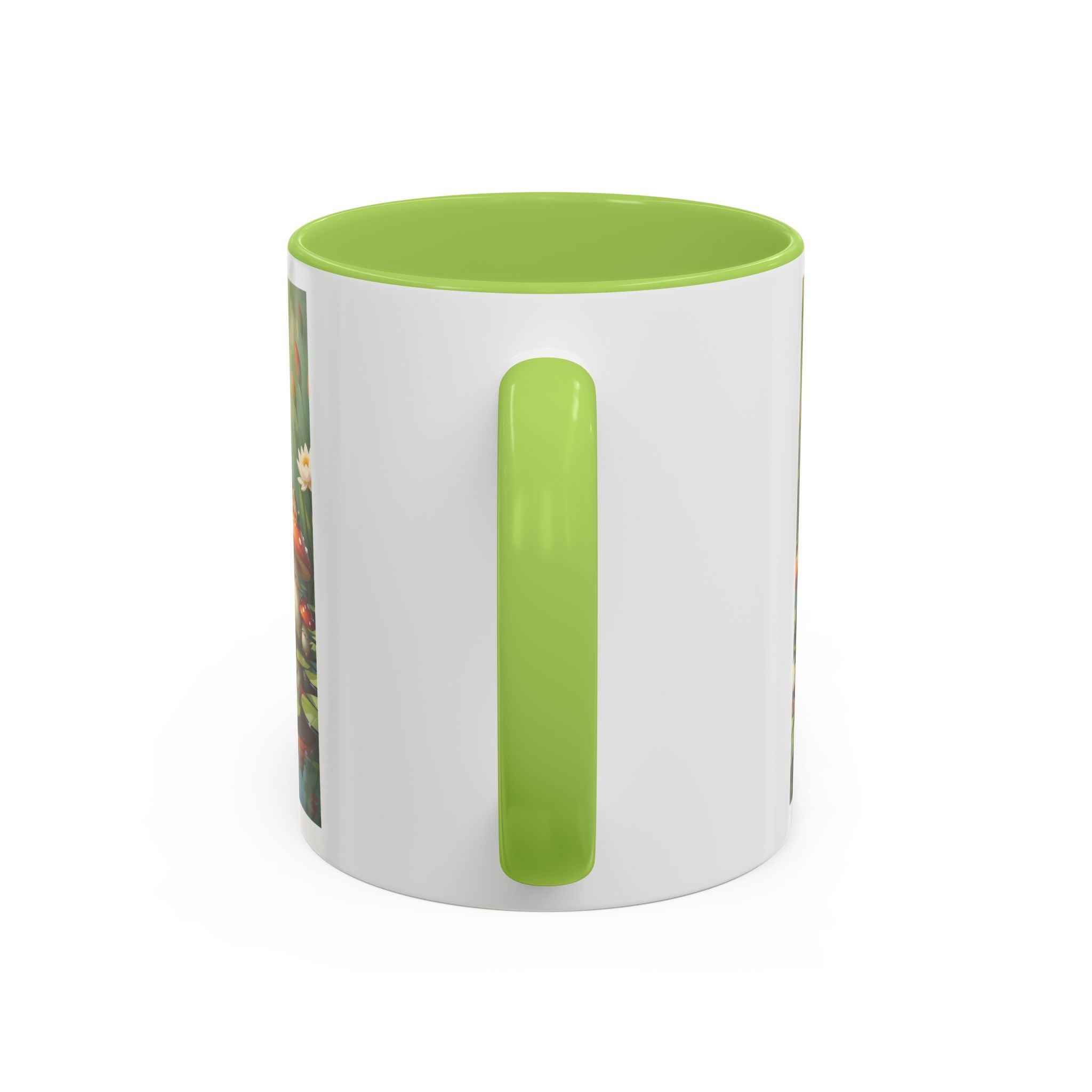 Mushroom Pond Coffee Mug — Whimsical Toadstool Accent Ceramic Mug