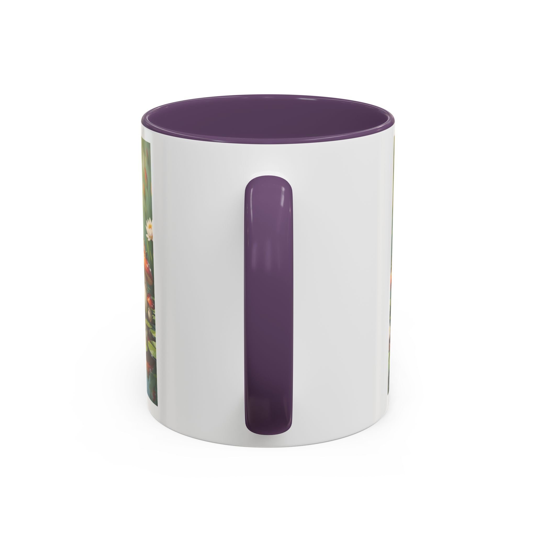 Mushroom Pond Coffee Mug — Whimsical Toadstool Accent Ceramic Mug