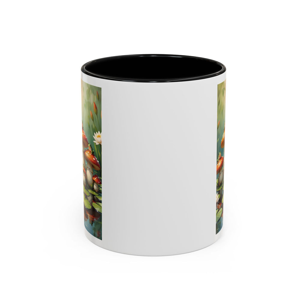 Mushroom Pond Coffee Mug — Whimsical Toadstool Accent Ceramic Mug