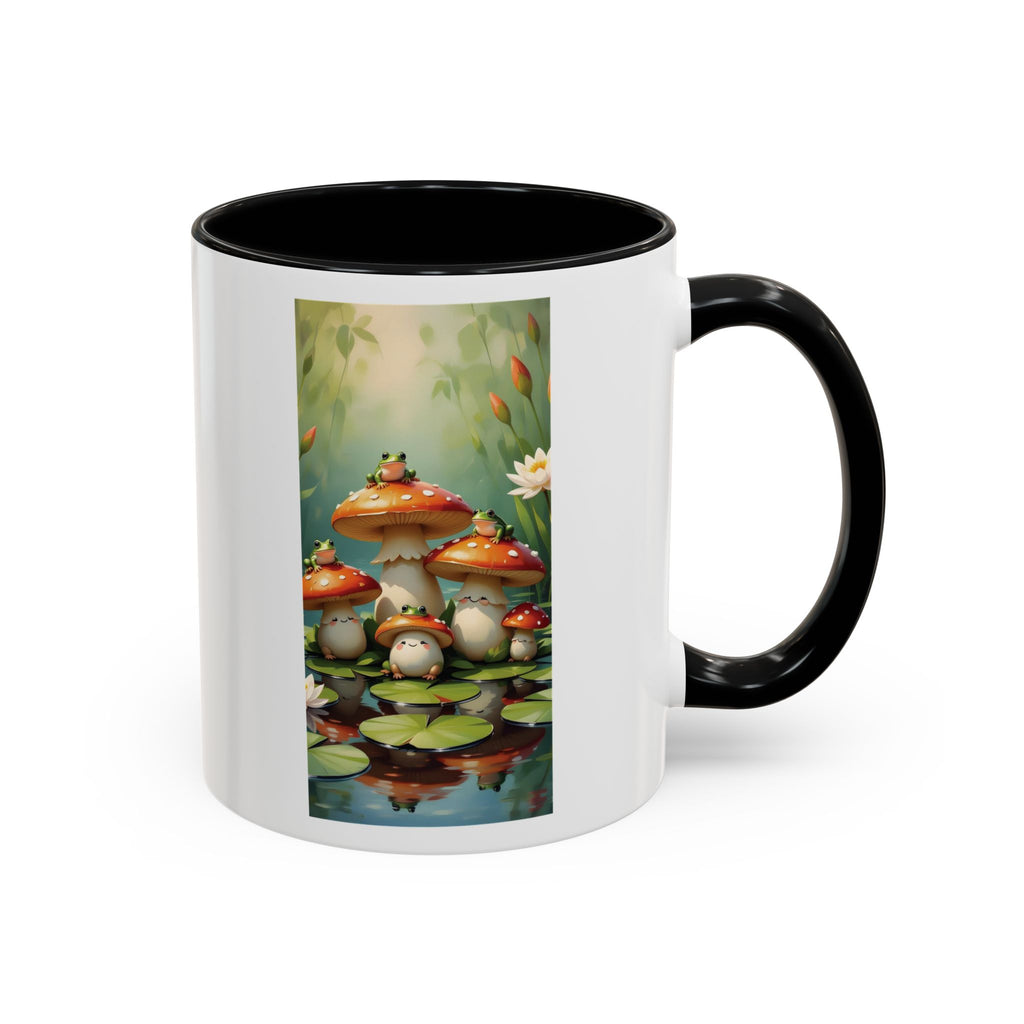 Mushroom Pond Coffee Mug — Whimsical Toadstool Accent Ceramic Mug