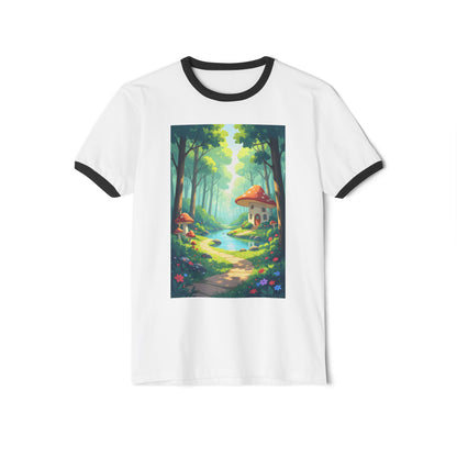 Whimsical Mushroom Forest Ringer T-Shirt — "Be Whimsical"