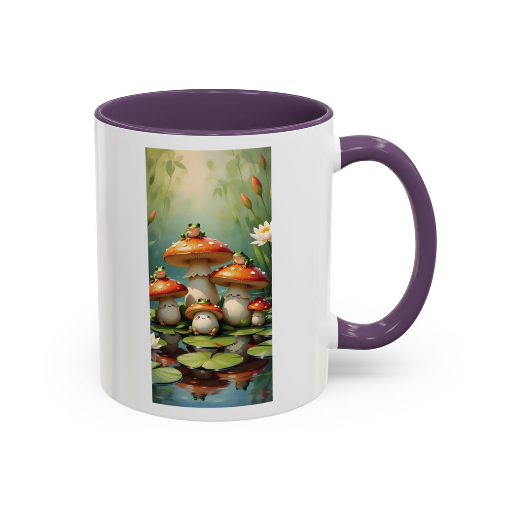 Mushroom Pond Coffee Mug — Whimsical Toadstool Accent Ceramic Mug