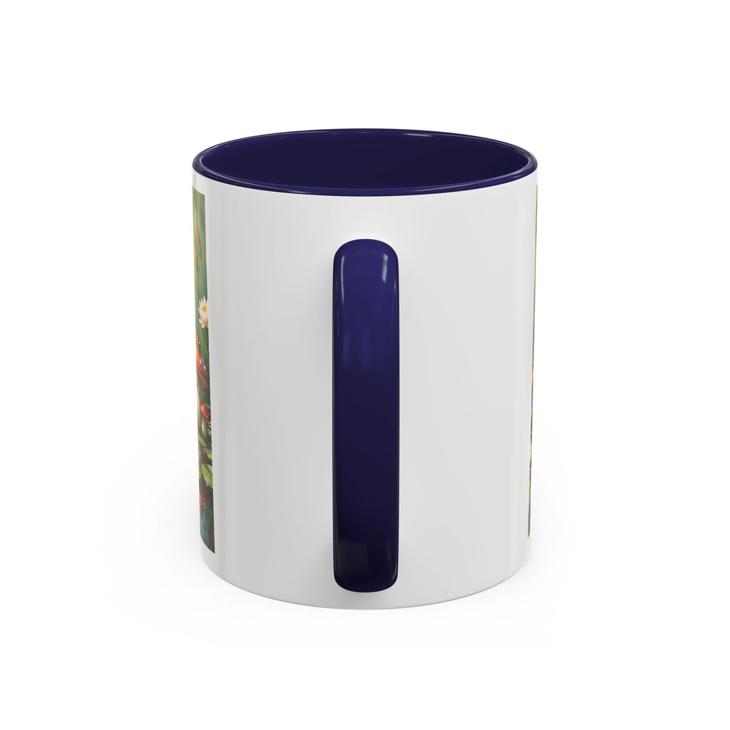 Mushroom Pond Coffee Mug — Whimsical Toadstool Accent Ceramic Mug