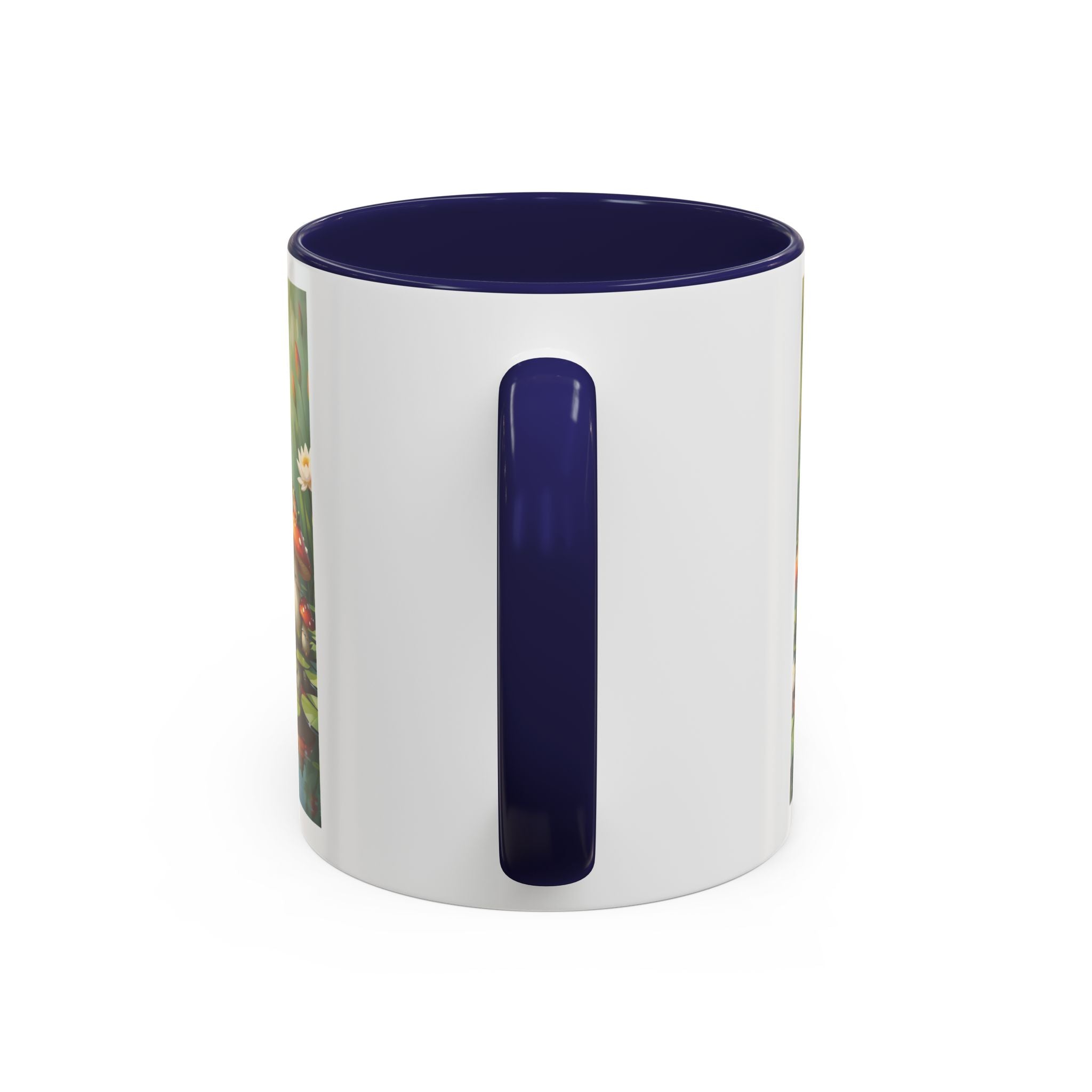 Mushroom Pond Coffee Mug — Whimsical Toadstool Accent Ceramic Mug