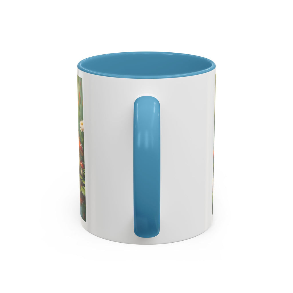 Mushroom Pond Coffee Mug — Whimsical Toadstool Accent Ceramic Mug