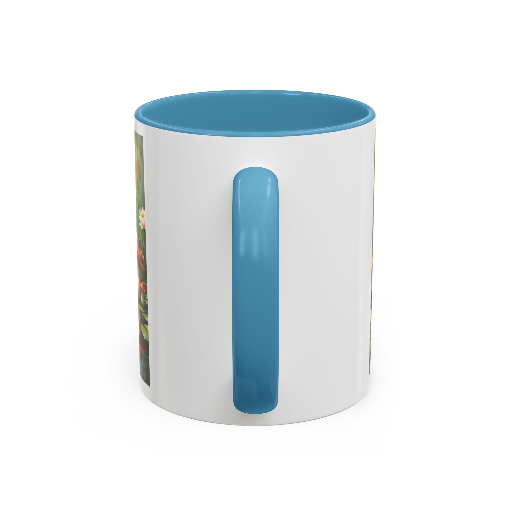 Mushroom Pond Coffee Mug — Whimsical Toadstool Accent Ceramic Mug