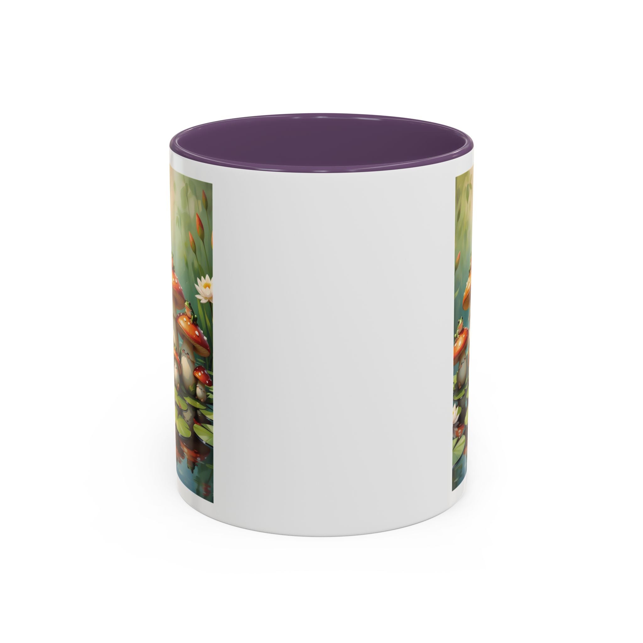 Mushroom Pond Coffee Mug — Whimsical Toadstool Accent Ceramic Mug