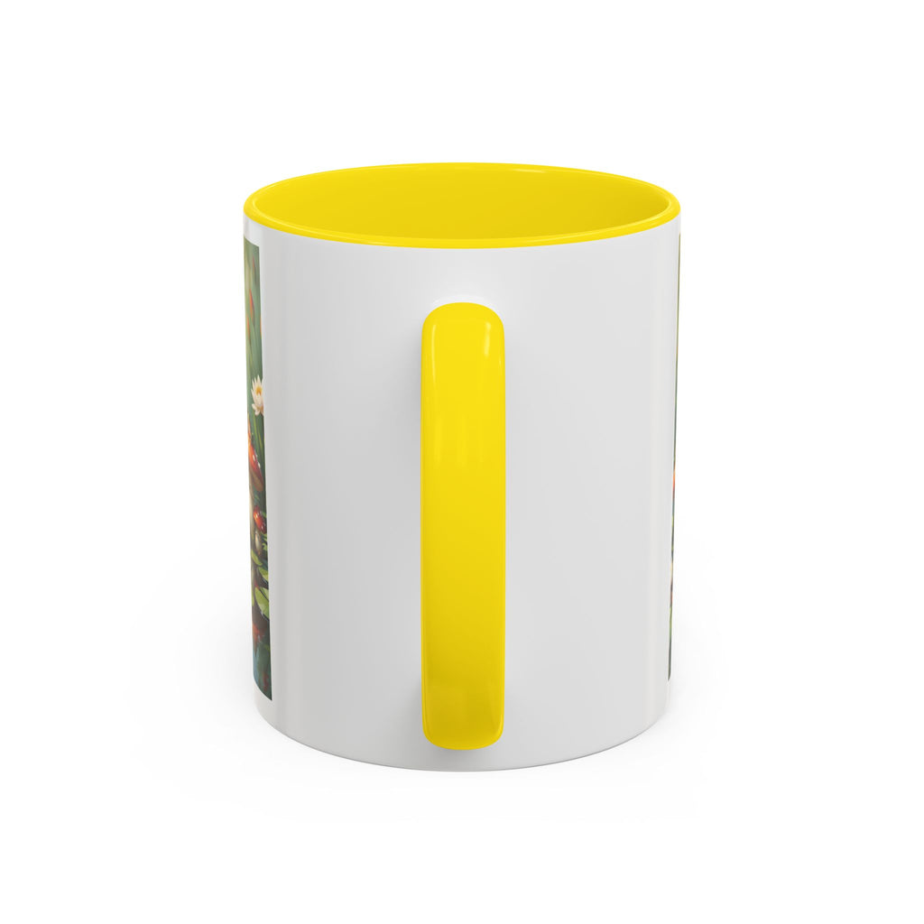 Mushroom Pond Coffee Mug — Whimsical Toadstool Accent Ceramic Mug