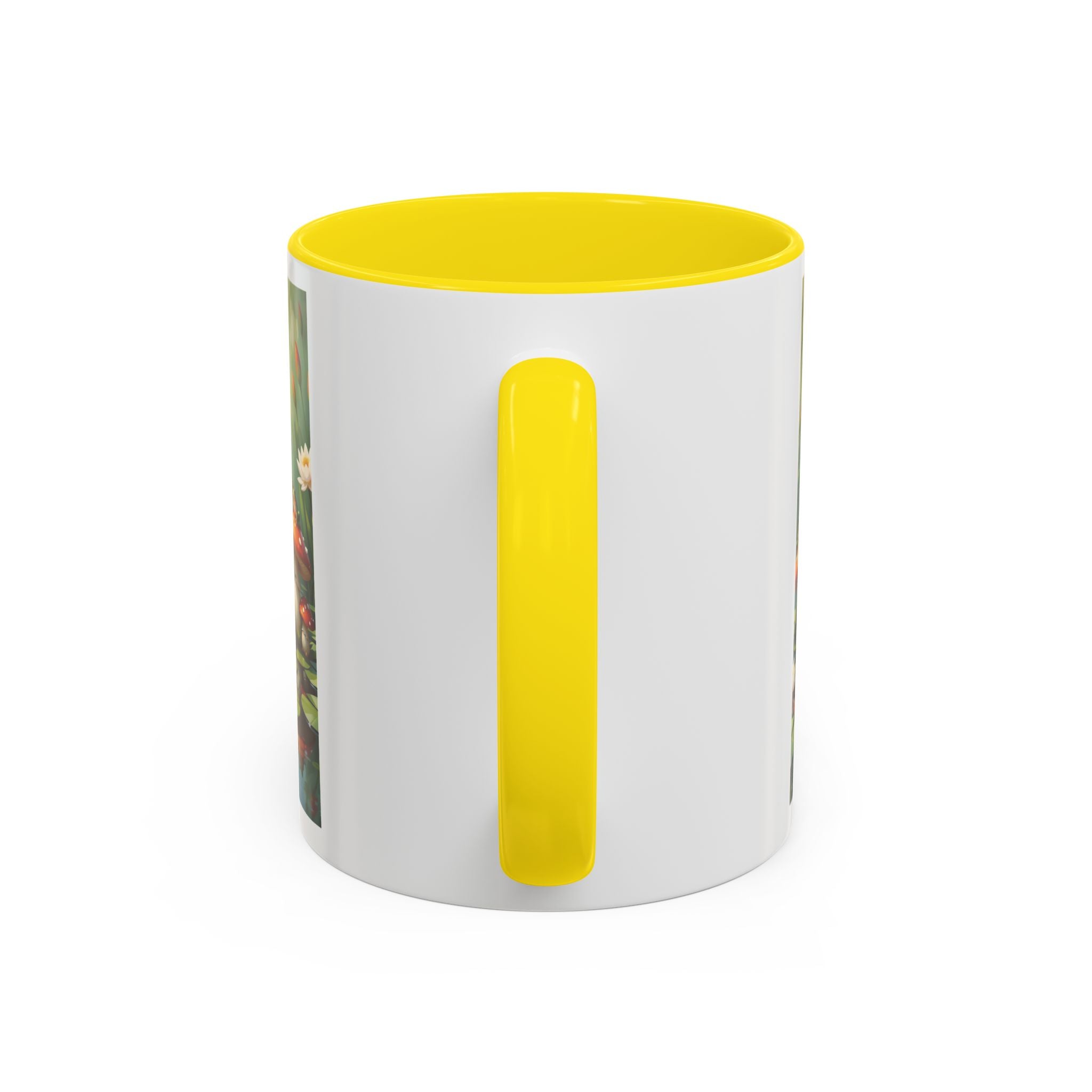 Mushroom Pond Coffee Mug — Whimsical Toadstool Accent Ceramic Mug