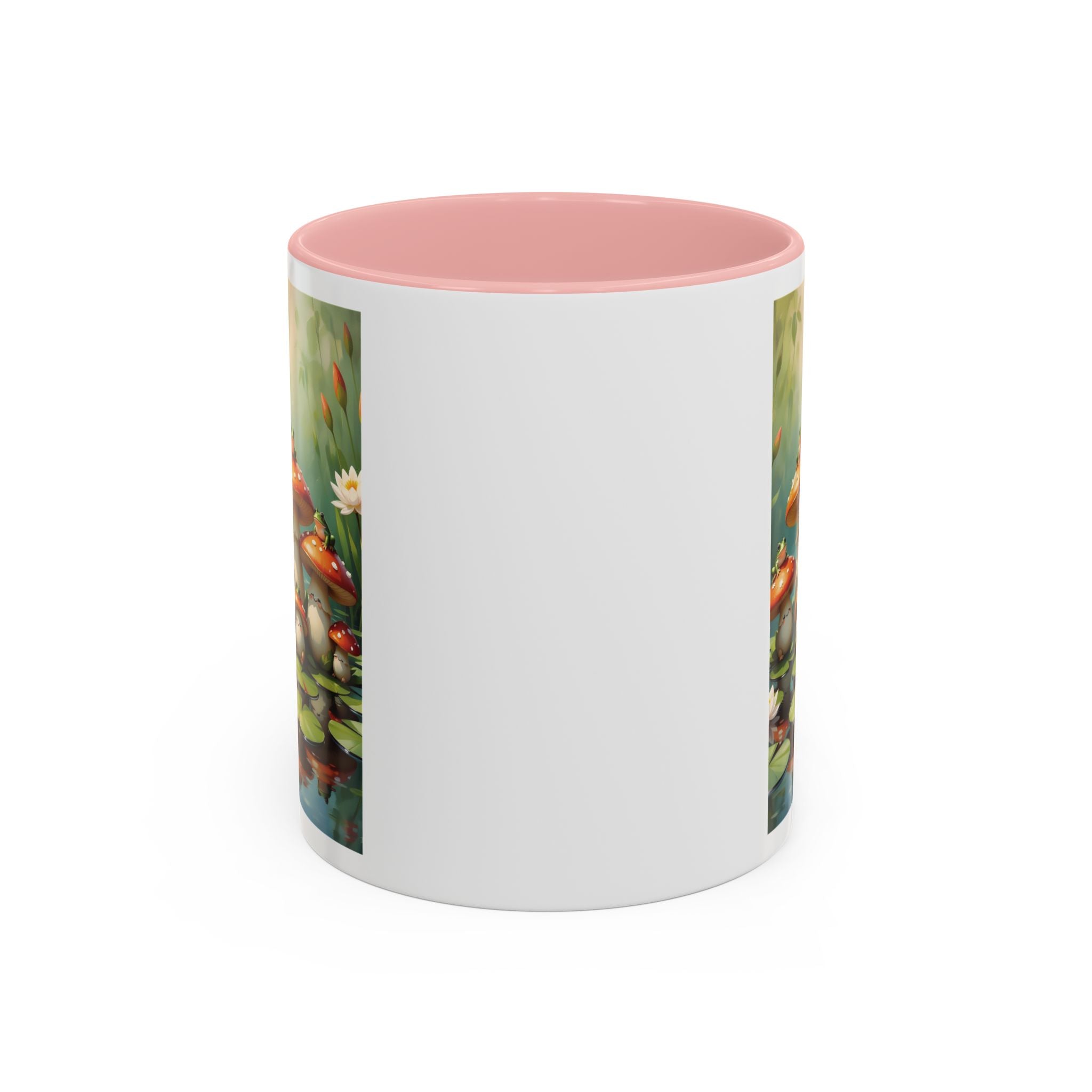 Mushroom Pond Coffee Mug — Whimsical Toadstool Accent Ceramic Mug