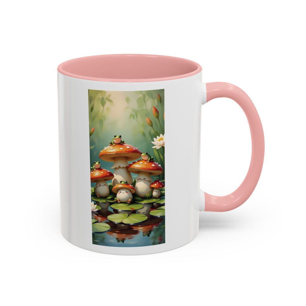Mushroom Pond Coffee Mug — Whimsical Toadstool Accent Ceramic Mug